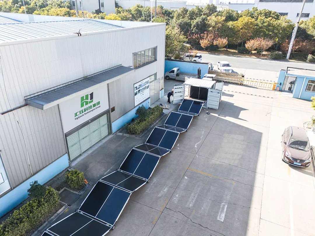 乌克兰46KWp/50KWh折叠式光伏集装箱系统