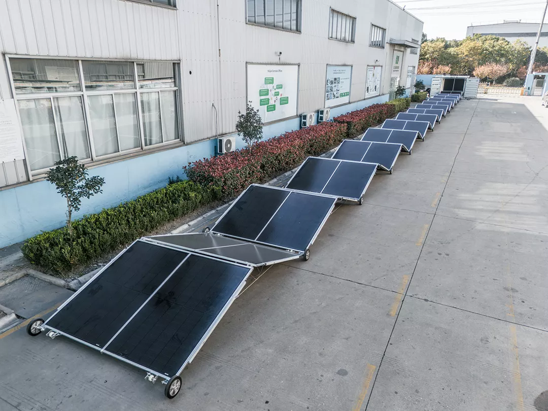 罗马尼亚4套46KW折叠光伏集装箱系统